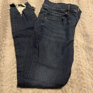 Express Cropped Skinny High Rise Jeans